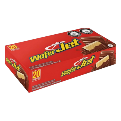 My Dulce Hogar Jet Wafer Chocolate box featuring crispy vanilla wafers coated in smooth milk chocolate
