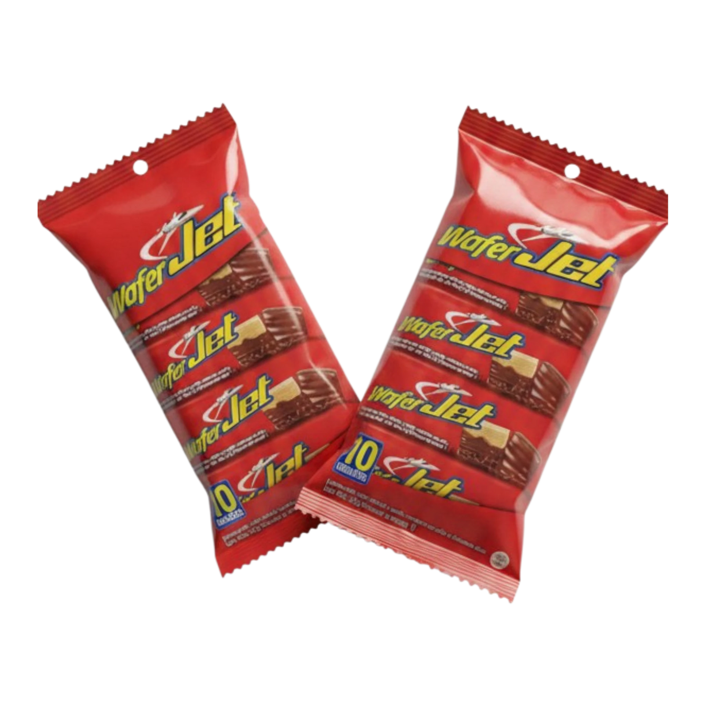 My Dulce Hogar Jet chocolate covered vanilla wafer snack pack with 10 individual bars in red packaging