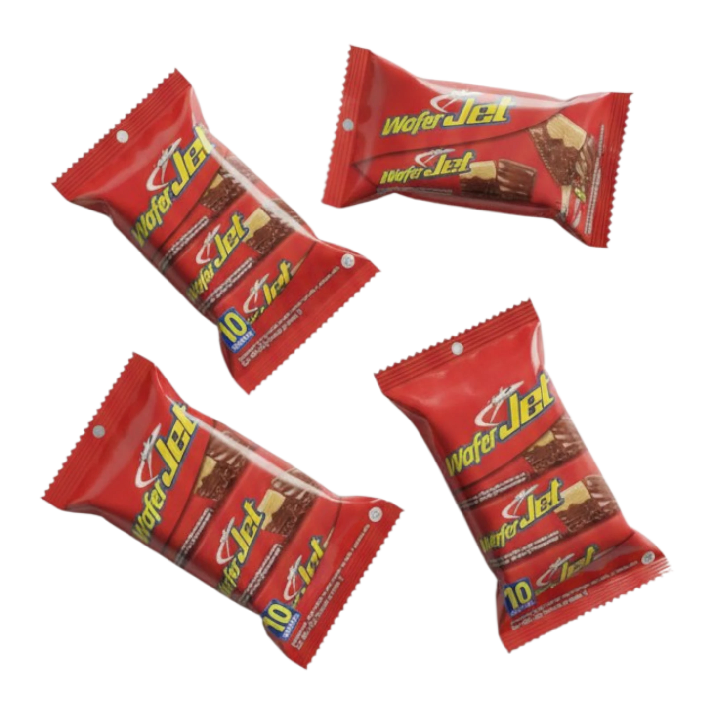 My Dulce Hogar Jet chocolate covered vanilla wafer snack pack with 10 individual bars in red packaging